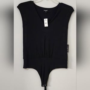 Express Black Sleeveless Bodysuit. V-neck.  NWTS Women’s Sz L.